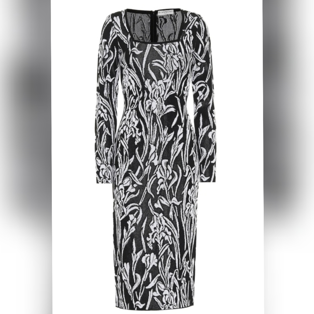 Givenchy Iris Jacquard Midi Dress